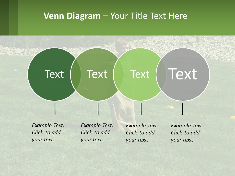 A Young Boy Standing On Top Of A Lush Green Field PowerPoint Template