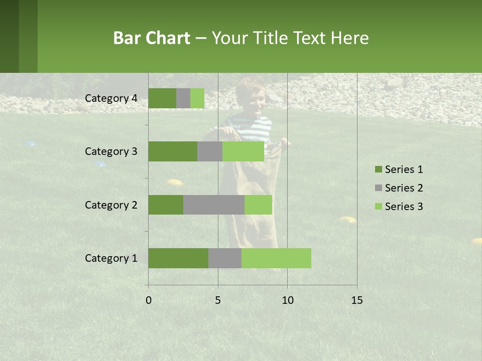 A Young Boy Standing On Top Of A Lush Green Field PowerPoint Template