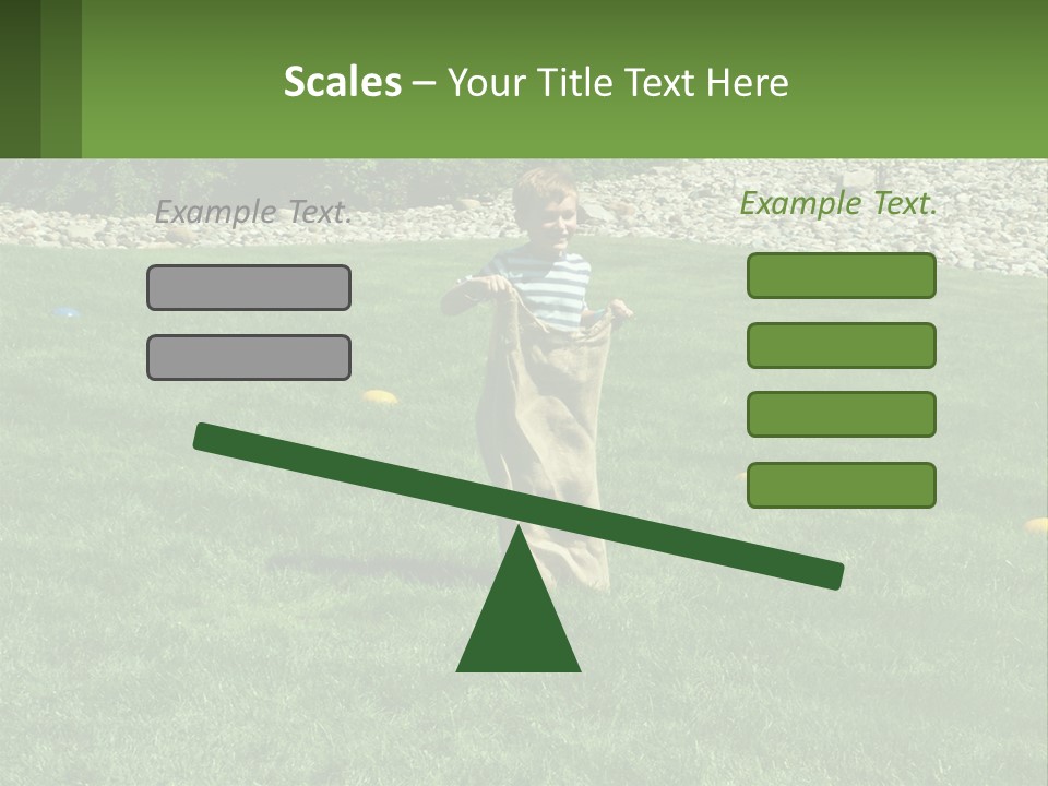 A Young Boy Standing On Top Of A Lush Green Field PowerPoint Template