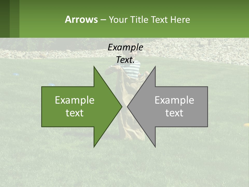 A Young Boy Standing On Top Of A Lush Green Field PowerPoint Template