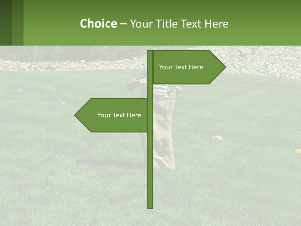 A Young Boy Standing On Top Of A Lush Green Field PowerPoint Template