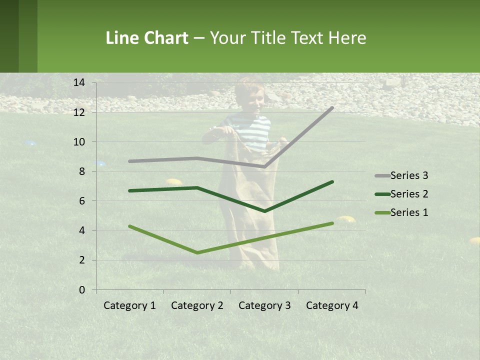 A Young Boy Standing On Top Of A Lush Green Field PowerPoint Template