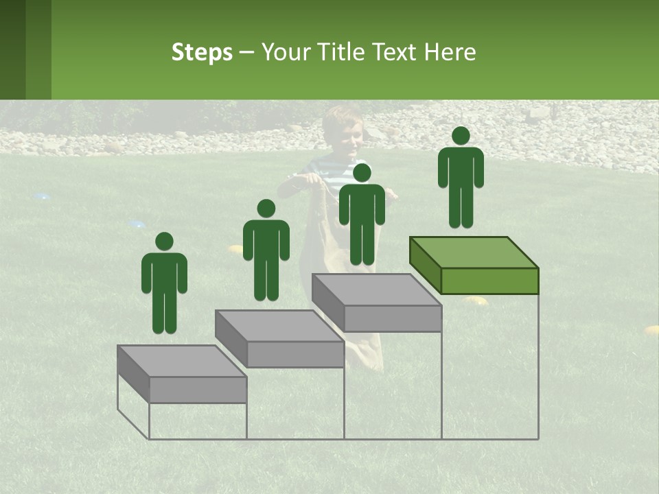 A Young Boy Standing On Top Of A Lush Green Field PowerPoint Template
