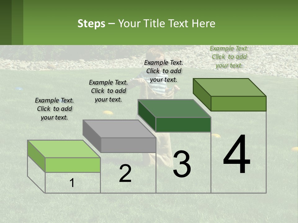 A Young Boy Standing On Top Of A Lush Green Field PowerPoint Template