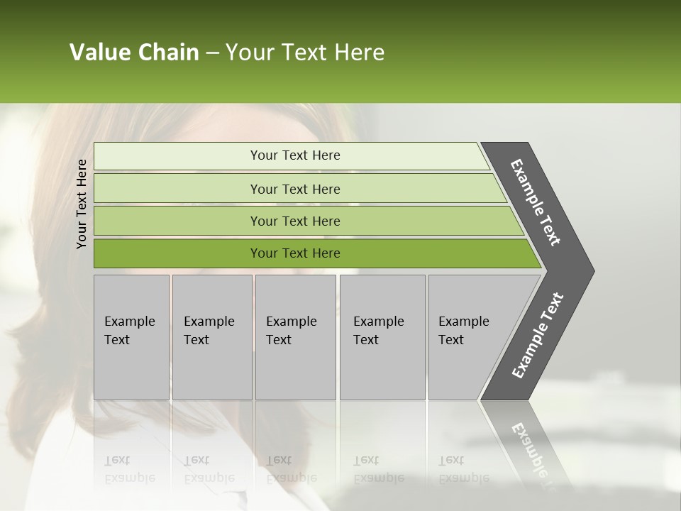 A Woman Is Smiling In Front Of A Computer PowerPoint Template