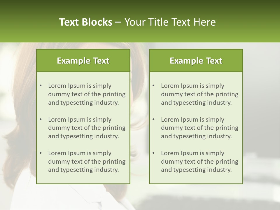 A Woman Is Smiling In Front Of A Computer PowerPoint Template