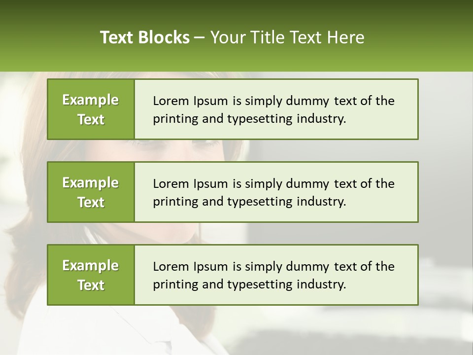 A Woman Is Smiling In Front Of A Computer PowerPoint Template