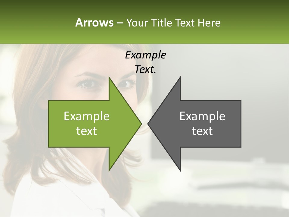 A Woman Is Smiling In Front Of A Computer PowerPoint Template