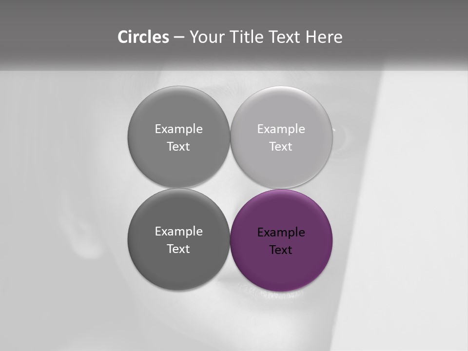 A Little Girl Looking Over A Wall With Her Eyes Wide Open PowerPoint Template