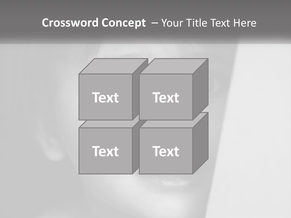 A Little Girl Looking Over A Wall With Her Eyes Wide Open PowerPoint Template