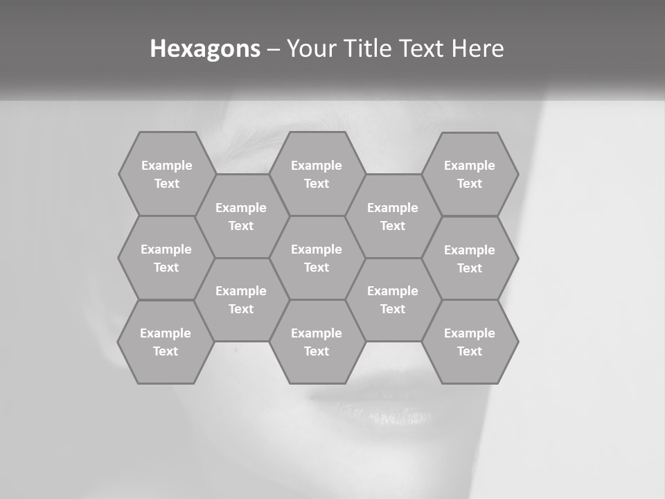 A Little Girl Looking Over A Wall With Her Eyes Wide Open PowerPoint Template