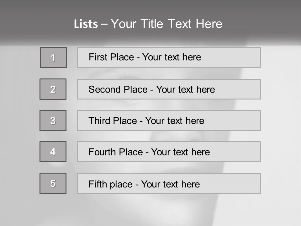 A Little Girl Looking Over A Wall With Her Eyes Wide Open PowerPoint Template