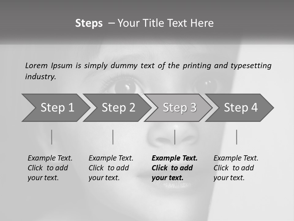 A Little Girl Looking Over A Wall With Her Eyes Wide Open PowerPoint Template