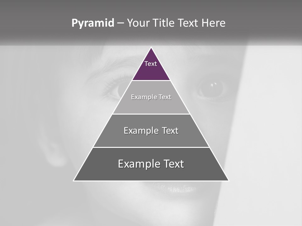 A Little Girl Looking Over A Wall With Her Eyes Wide Open PowerPoint Template