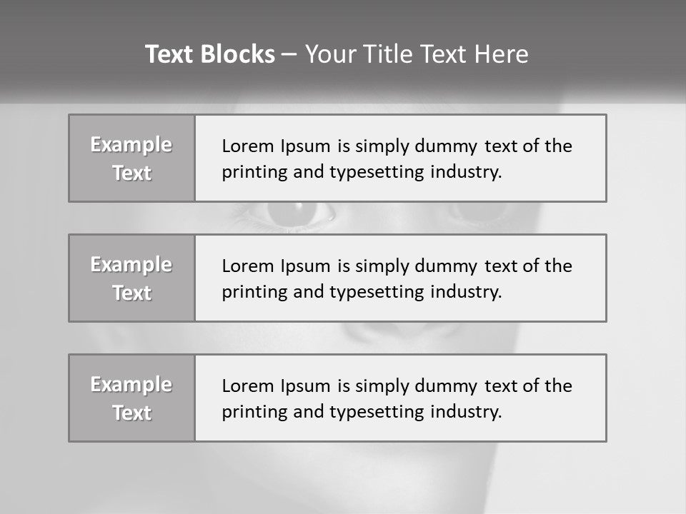 A Little Girl Looking Over A Wall With Her Eyes Wide Open PowerPoint Template