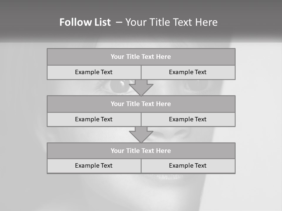 A Little Girl Looking Over A Wall With Her Eyes Wide Open PowerPoint Template