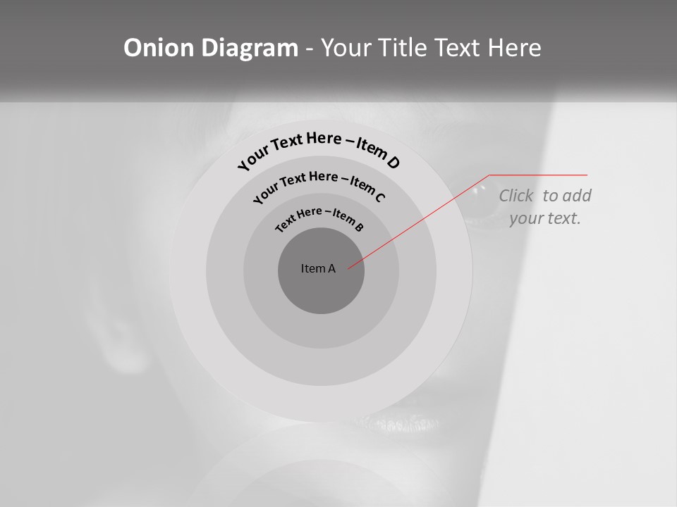 A Little Girl Looking Over A Wall With Her Eyes Wide Open PowerPoint Template