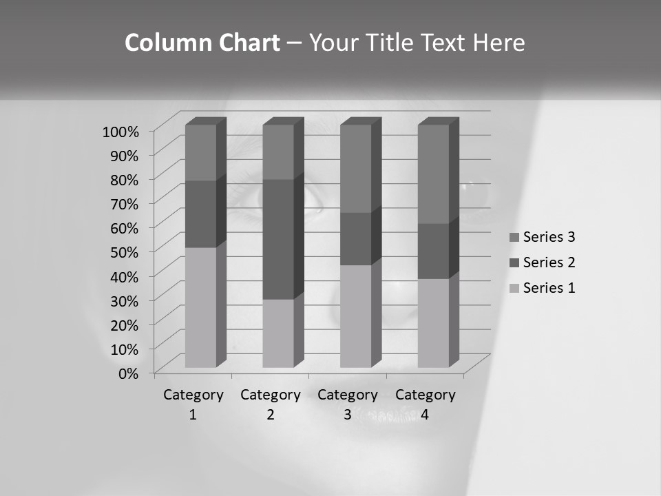 A Little Girl Looking Over A Wall With Her Eyes Wide Open PowerPoint Template