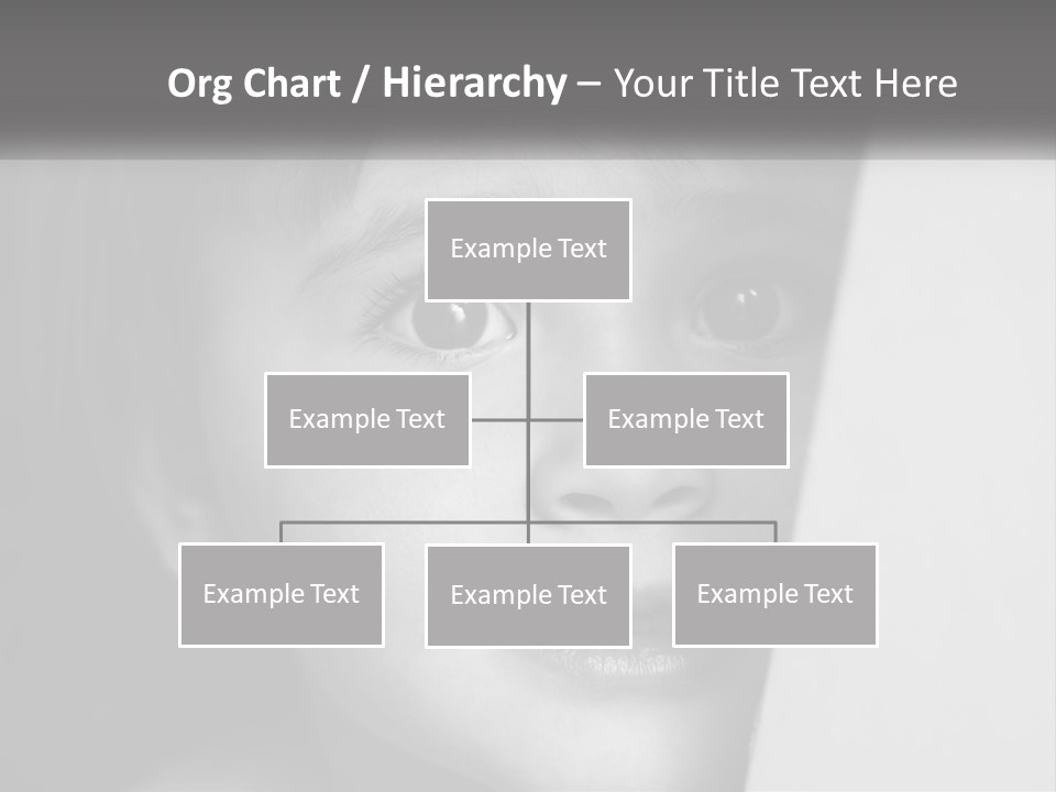 A Little Girl Looking Over A Wall With Her Eyes Wide Open PowerPoint Template