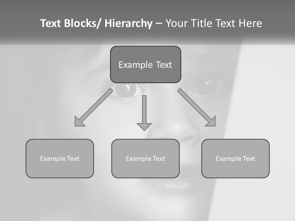 A Little Girl Looking Over A Wall With Her Eyes Wide Open PowerPoint Template