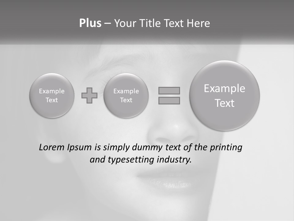 A Little Girl Looking Over A Wall With Her Eyes Wide Open PowerPoint Template