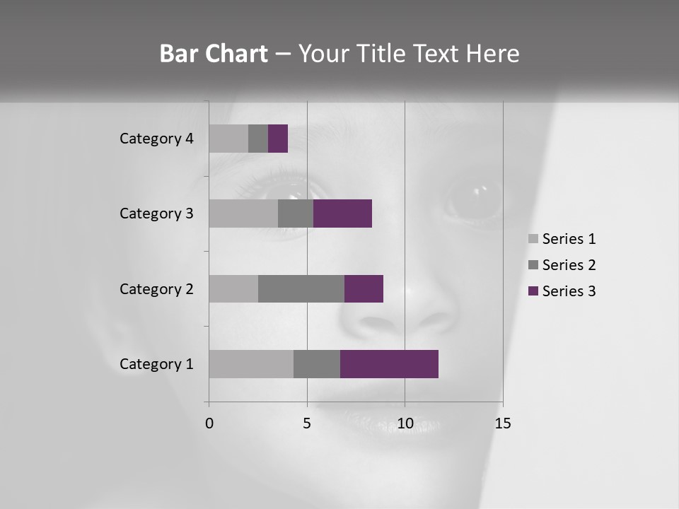 A Little Girl Looking Over A Wall With Her Eyes Wide Open PowerPoint Template