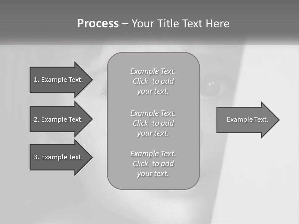 A Little Girl Looking Over A Wall With Her Eyes Wide Open PowerPoint Template