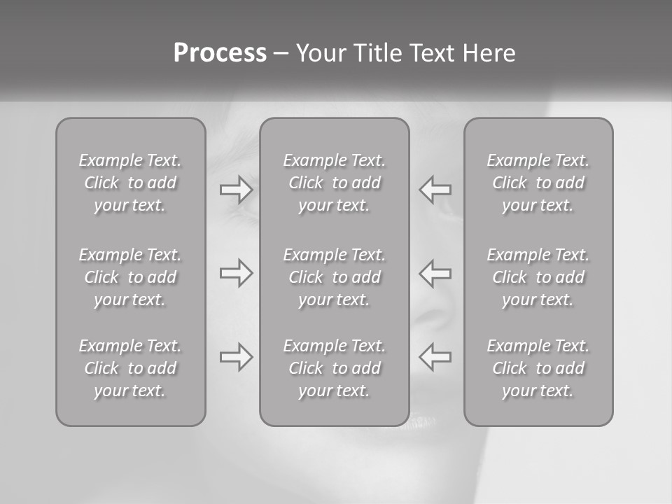 A Little Girl Looking Over A Wall With Her Eyes Wide Open PowerPoint Template