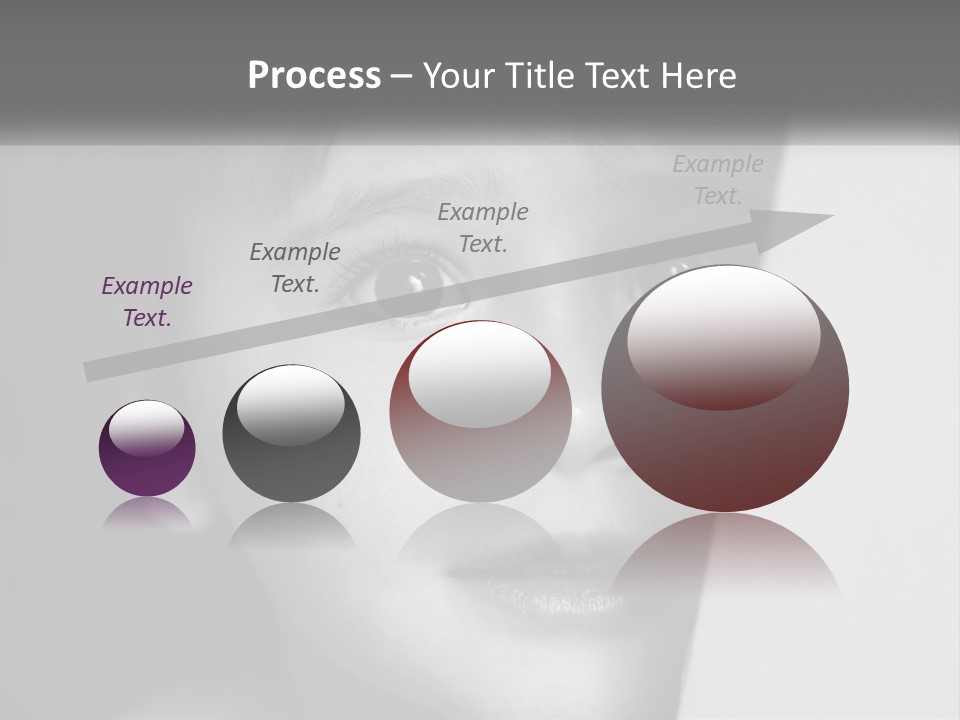 A Little Girl Looking Over A Wall With Her Eyes Wide Open PowerPoint Template