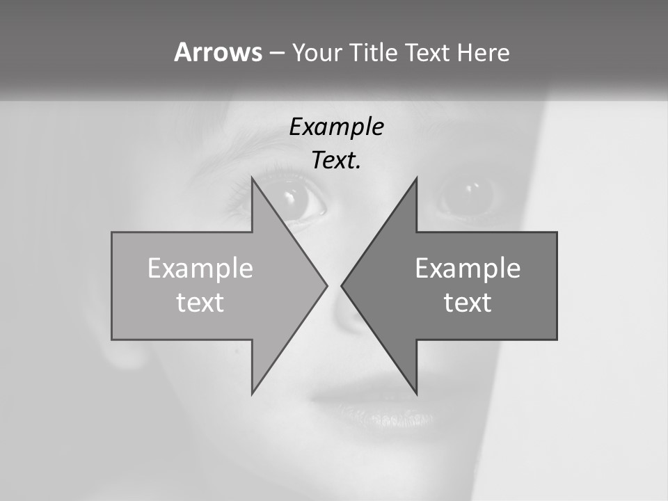 A Little Girl Looking Over A Wall With Her Eyes Wide Open PowerPoint Template