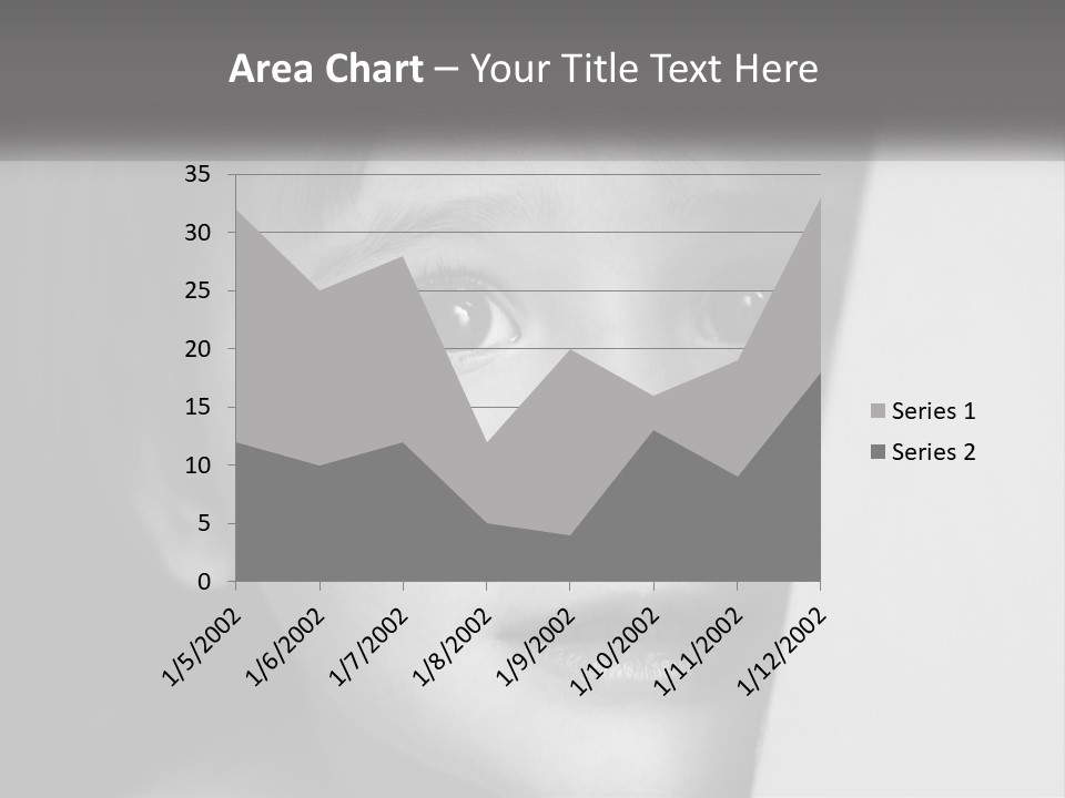 A Little Girl Looking Over A Wall With Her Eyes Wide Open PowerPoint Template