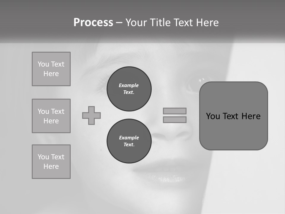 A Little Girl Looking Over A Wall With Her Eyes Wide Open PowerPoint Template