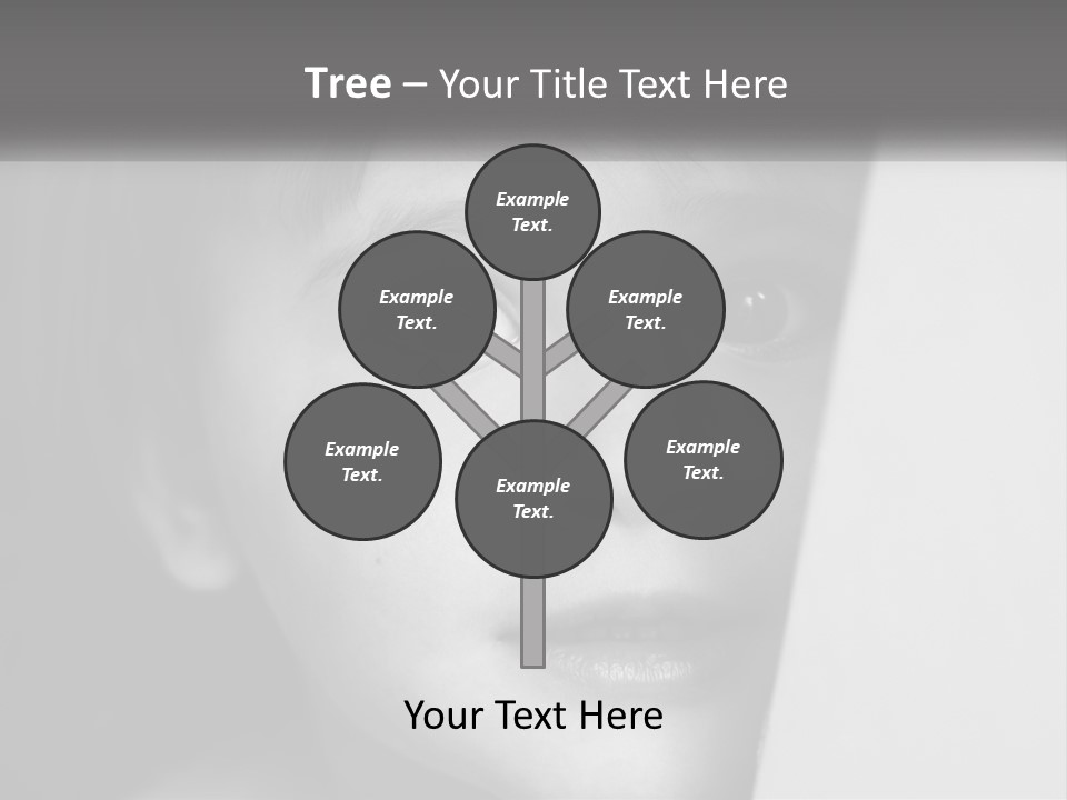 A Little Girl Looking Over A Wall With Her Eyes Wide Open PowerPoint Template