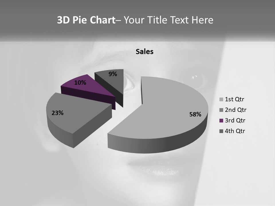 A Little Girl Looking Over A Wall With Her Eyes Wide Open PowerPoint Template