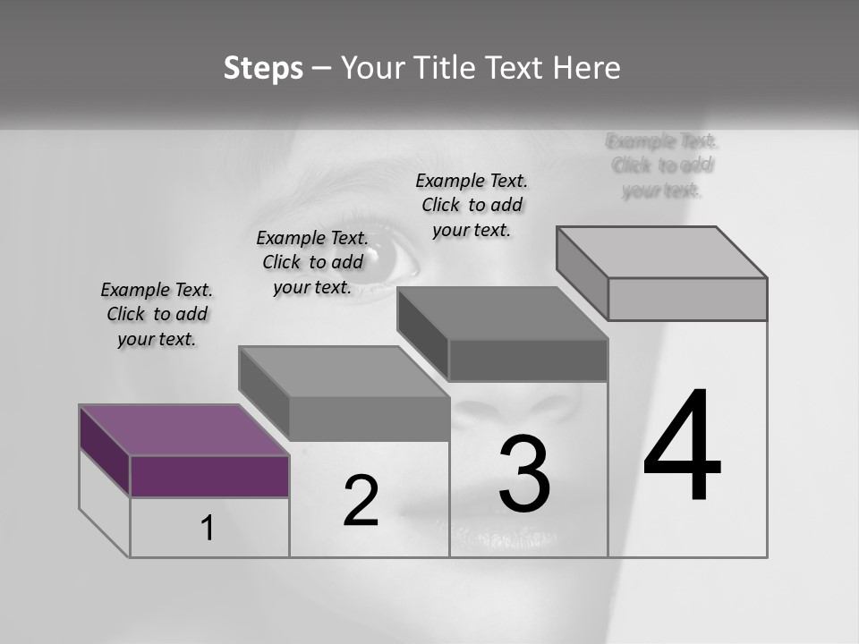 A Little Girl Looking Over A Wall With Her Eyes Wide Open PowerPoint Template