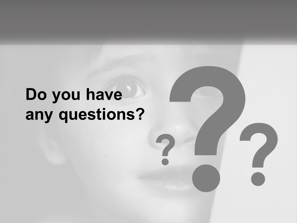 A Little Girl Looking Over A Wall With Her Eyes Wide Open PowerPoint Template