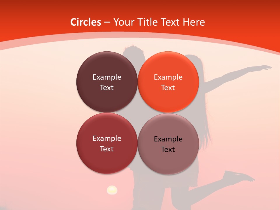 A Man And A Woman Are Standing On A Hill At Sunset PowerPoint Template