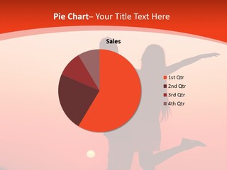 A Man And A Woman Are Standing On A Hill At Sunset PowerPoint Template