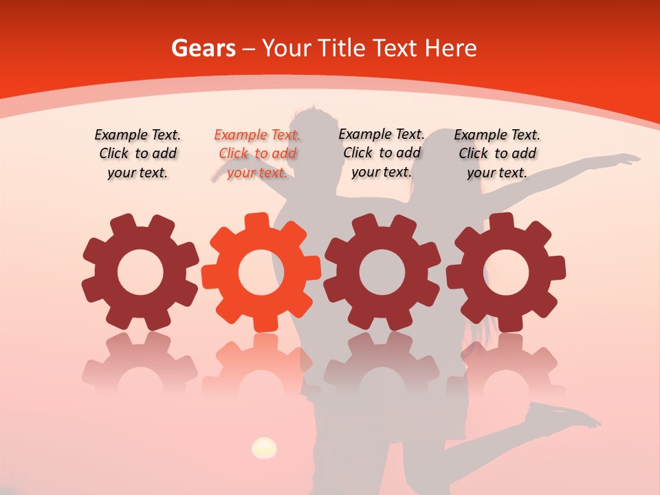 A Man And A Woman Are Standing On A Hill At Sunset PowerPoint Template