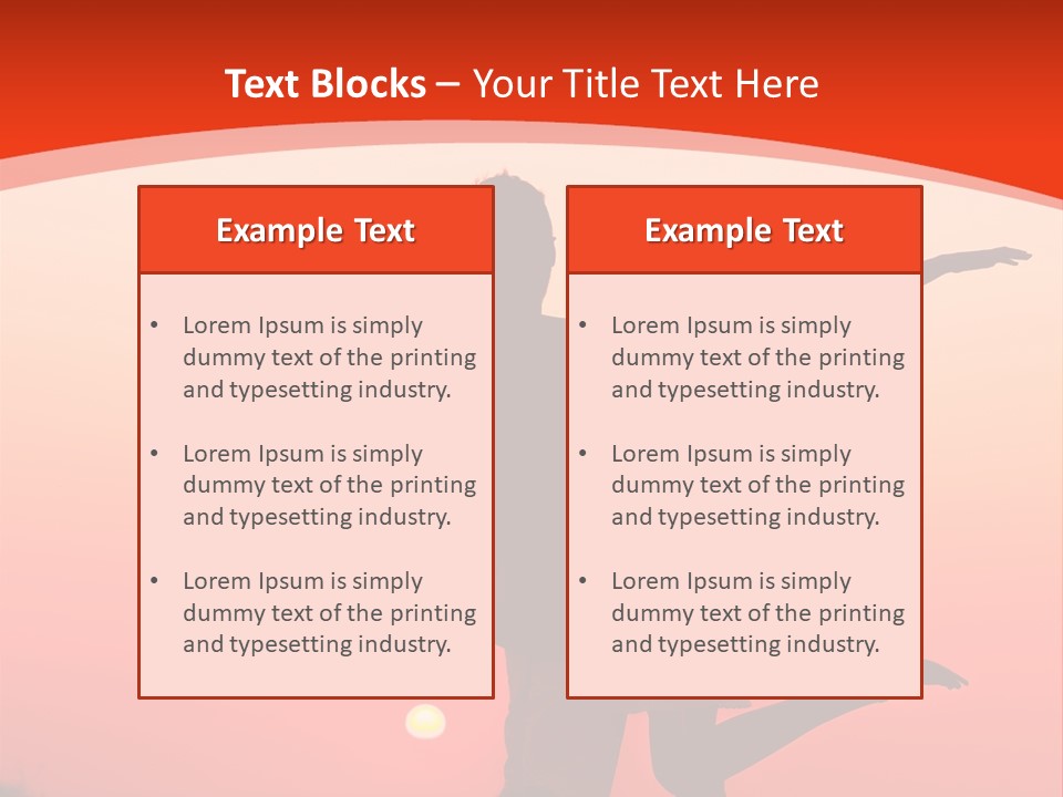 A Man And A Woman Are Standing On A Hill At Sunset PowerPoint Template
