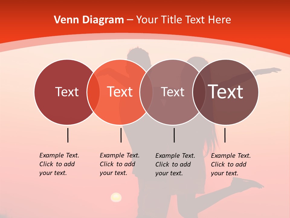 A Man And A Woman Are Standing On A Hill At Sunset PowerPoint Template