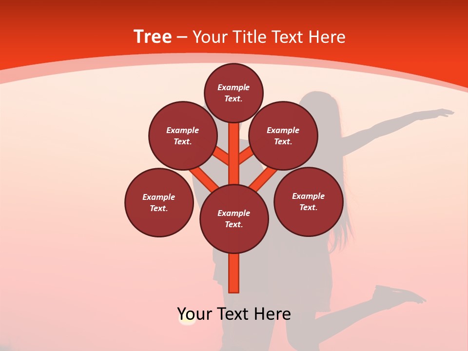 A Man And A Woman Are Standing On A Hill At Sunset PowerPoint Template