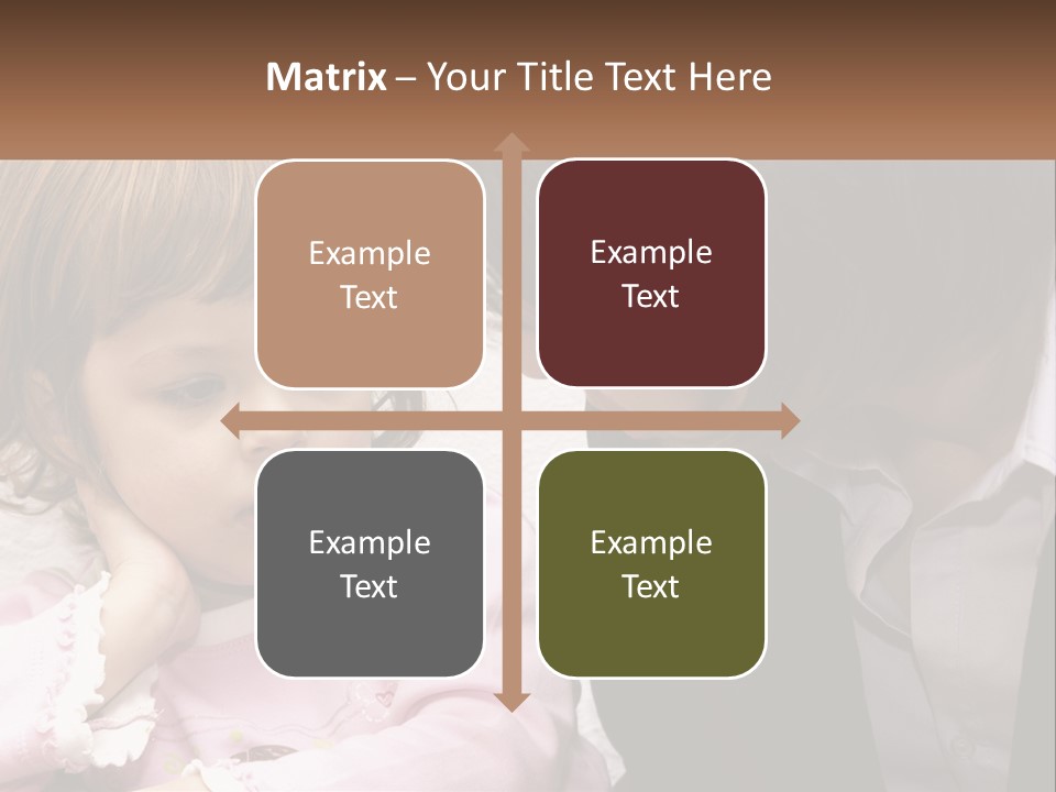 A Woman And A Little Girl Are Looking At Something PowerPoint Template