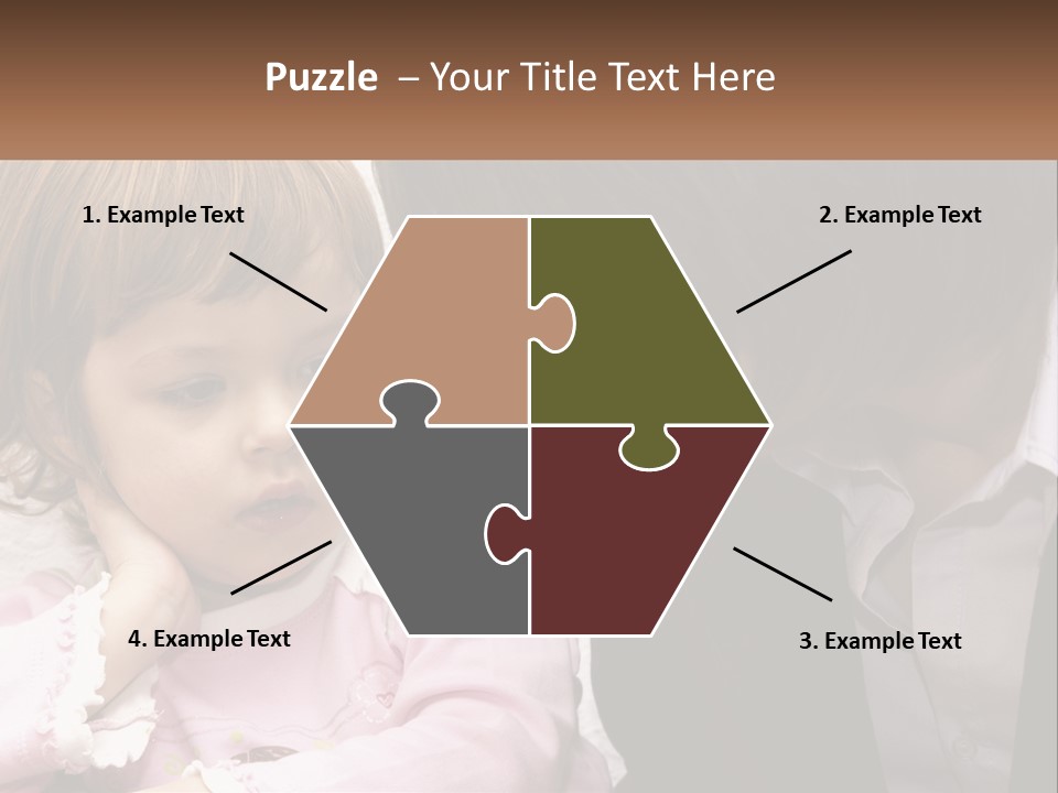 A Woman And A Little Girl Are Looking At Something PowerPoint Template