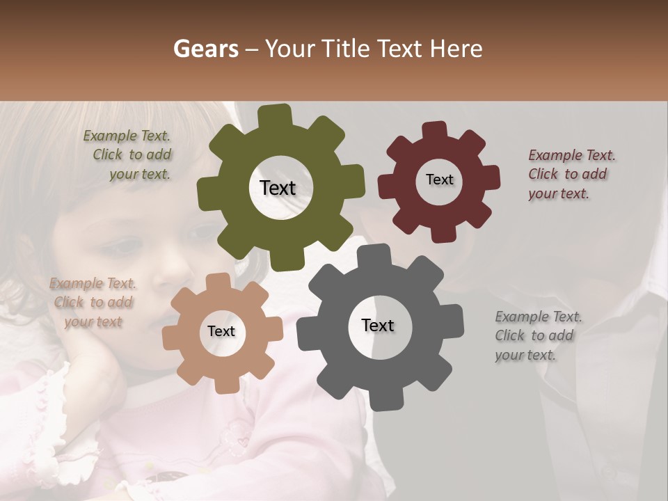 A Woman And A Little Girl Are Looking At Something PowerPoint Template