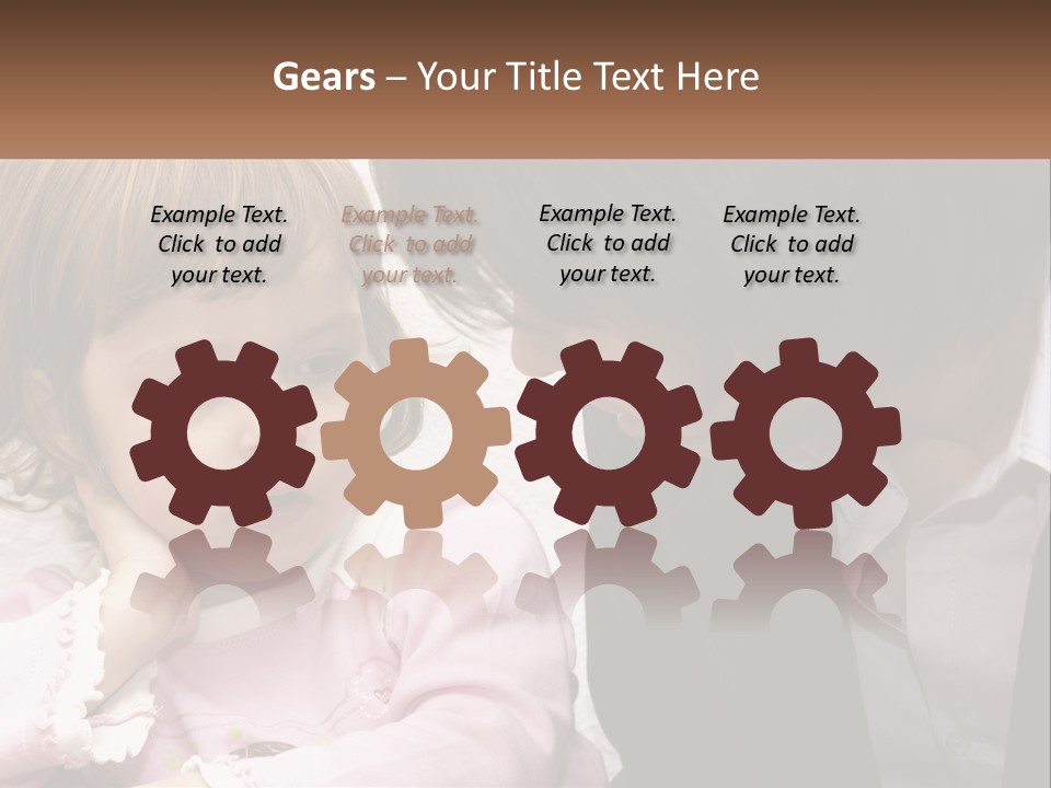 A Woman And A Little Girl Are Looking At Something PowerPoint Template