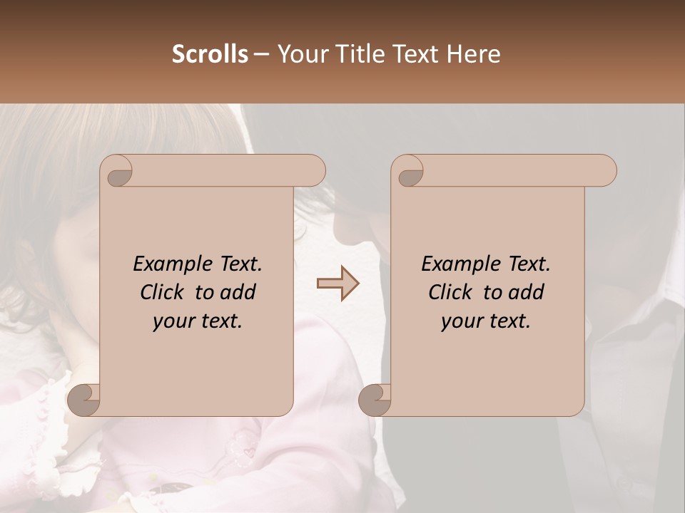 A Woman And A Little Girl Are Looking At Something PowerPoint Template