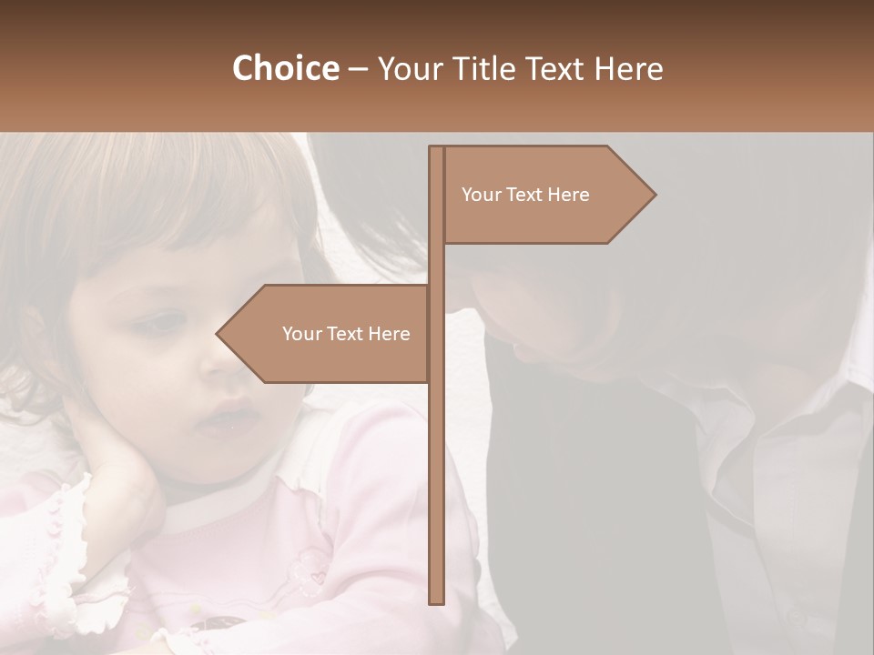 A Woman And A Little Girl Are Looking At Something PowerPoint Template