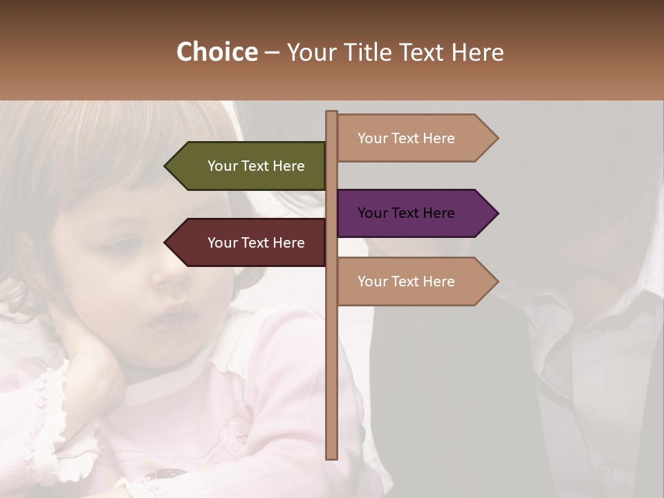 A Woman And A Little Girl Are Looking At Something PowerPoint Template