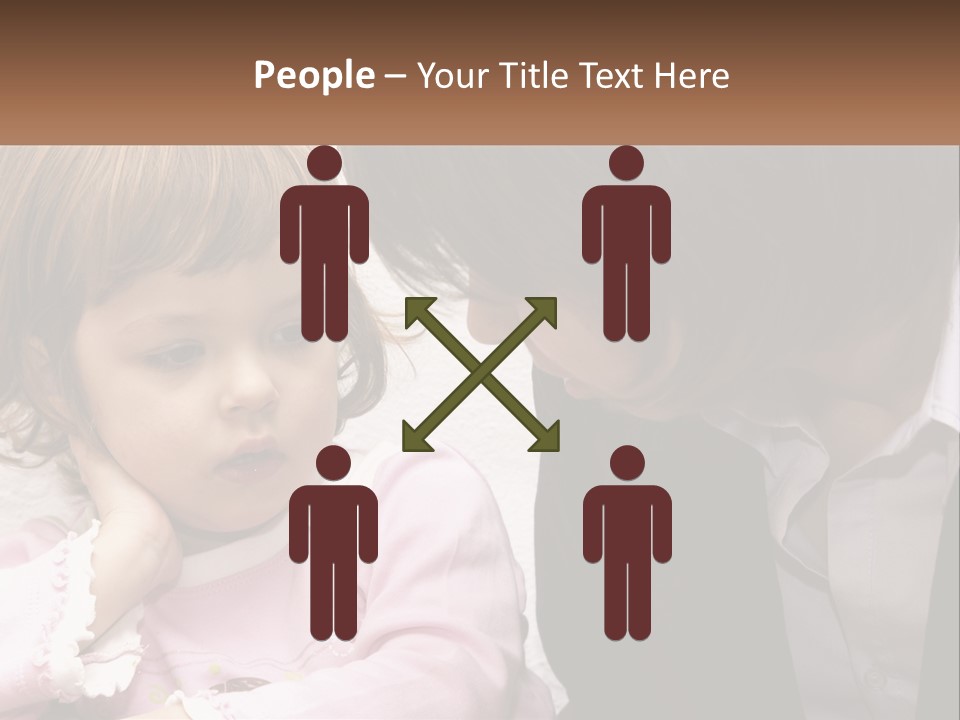 A Woman And A Little Girl Are Looking At Something PowerPoint Template